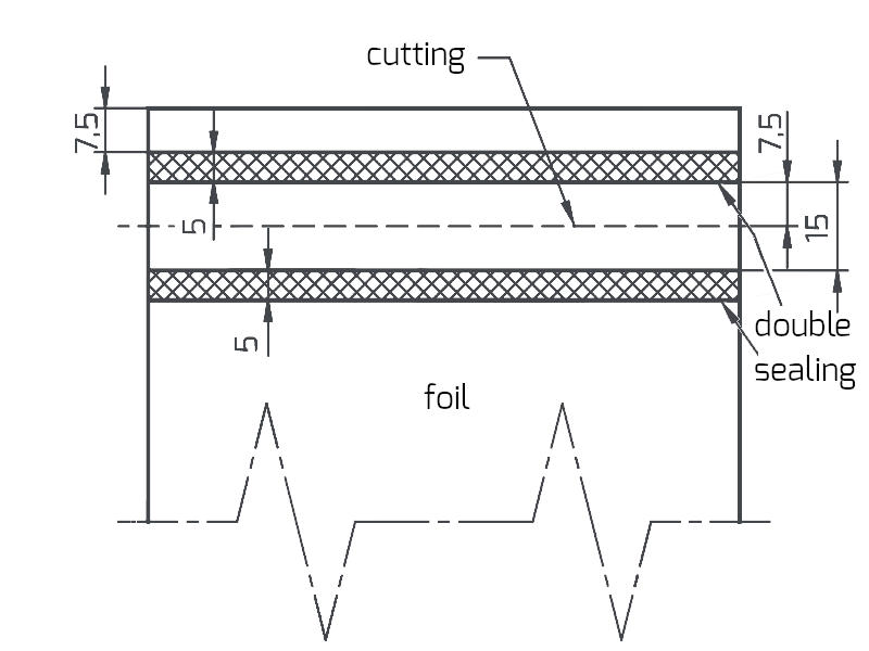 E-TYPE professional semi-automatic impulse sealer sealing and cutting normal