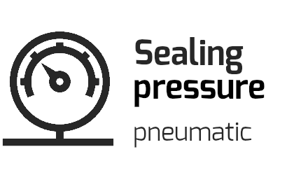 Sealing pressure: pneumatic