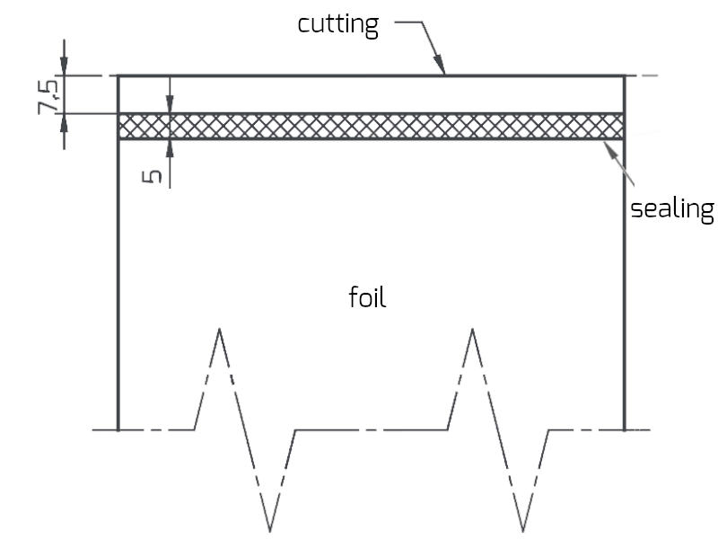 S-TYPE semi-automatic impulse sealer sealing and cutting normal